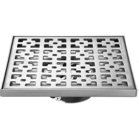 1 set of stainless steel floor drainage channels - with filter - easy installation - 20 x 20 cm (1/5)