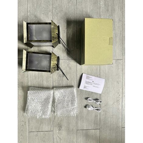 Neoglint 1er-Pack solarbetriebene Gartenlaternen im Vintage-Stil, dekorative Beleuchtung mit automatischer Dämmerungsfunktion