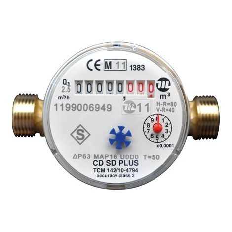 Compteur divisionnaire double interrupteur eau chaude 20/27 - SOMATHERM - 1450-03