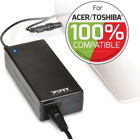 Adaptateur universel secteur PORT DESIGNS 900007-ACTO 60 W Noir 100-240 V (1/3)
