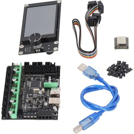 Carte mère imprimante 3D MKS avec protection TVS anti-surtension, port USB virtuel, écran MKS TS35, WiFi MKS Robin et accessoires (1/5)