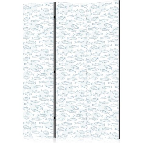 Paravento decorativo artgeist doppia faccia blu 135 x 172 cm