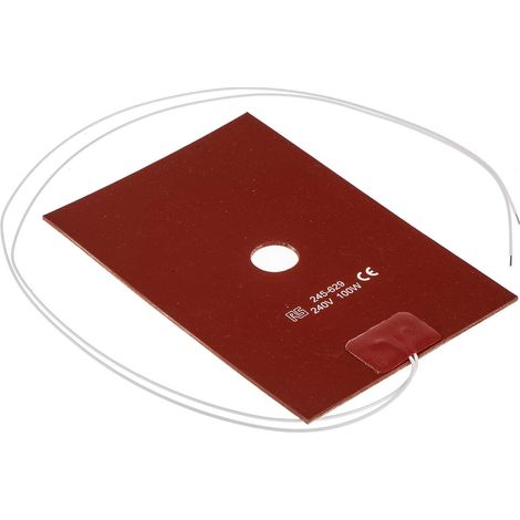 Tapis chauffant en silicone Rectangle RS PRO, 240 V c.a., 100 W, 100 x 150mm ( Prix pour 1 )