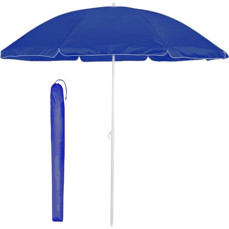 Marvin Ombrellone da Spiaggia FLEXY Inclinabile con Borsa Portatile 200 cm e Palo in Alluminio Telo in Tessuto Poliestere Anti UV per Mare Giardino Blu