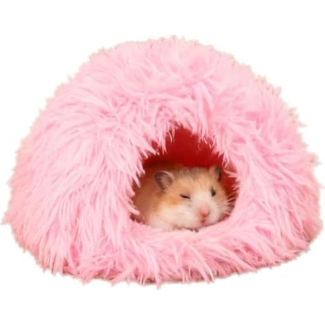 Nichoir d'hiver chaud pour perroquet en peluche pour conures, calopsittes, perruches (rose) (1/5)