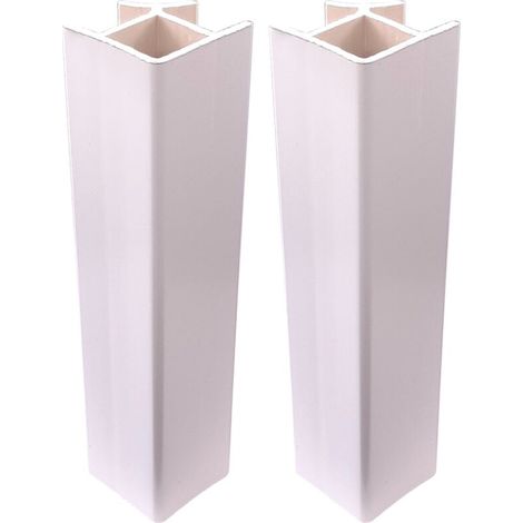 – Jonction de plinthe 90° en PVC – Connecteur socle cuisine – Hauteur 150mm – Finition blanche – Montage facile pour finition soignée (1/4)