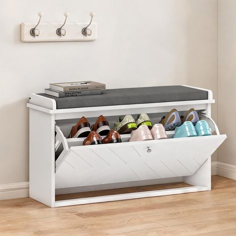 Console blanco en mDF Poliéster 80 x 26 x 48 cm (1/5)