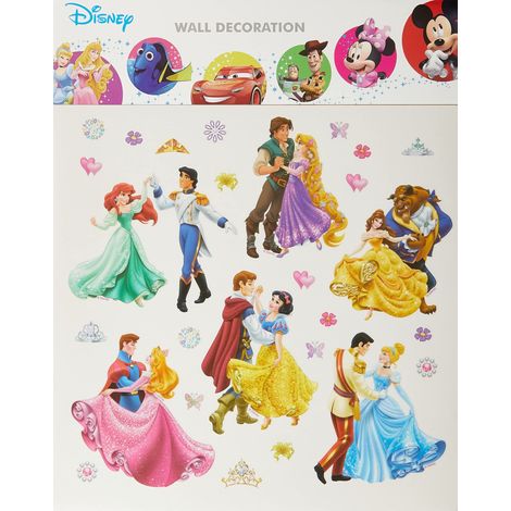 AG Design - Wall Sticker Disney - Autoadesivo - Disney Princesse - adesivo - 30 x 30 cm, 1 parte - DKs 1081, multicolor, 30 x 30 cm
