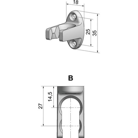 Cherubini Clip per manovella bianco RAL 9016 per avvolgibili