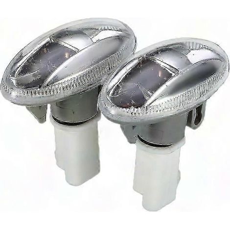 2Feux Répétiteurs de Clignotant Latéral pour Rétroviseur Citroën C1 C2 Peugeot 108 107 407 206 - Ampoules LED Indicateurs de Direction, 6325G3, Blanc (1/5)