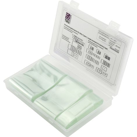 TRU COMPONENTS TC-6793932 Akkuschrumpfschlauch ohne Kleber Transparent Schrumpfrate:2:1 3 Teile (1/2)