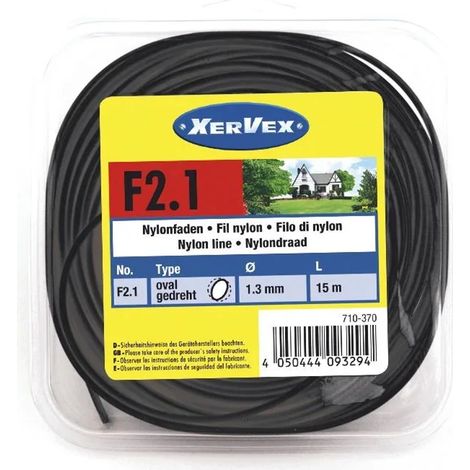 Filo di poliammide (nylon), tondo, 2,4 mm/15 m (1/2)