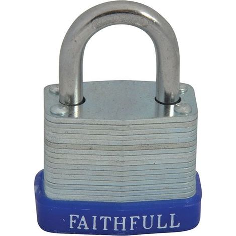Faithfull QC0130 Laminated Steel Padlock 30mm 3 Keys FAIPLLAM30 (1/5)