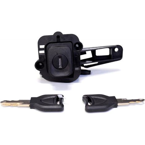 Serrure Complète de Coffre Bouton Poussoir avec Barillet et 2 (1/4)