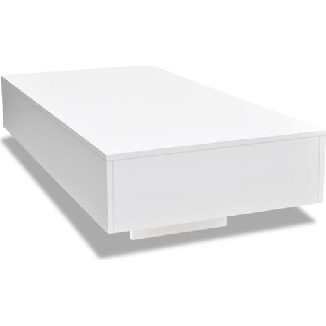 INLIFE Table basse Haute brillance Blanc (1/5)