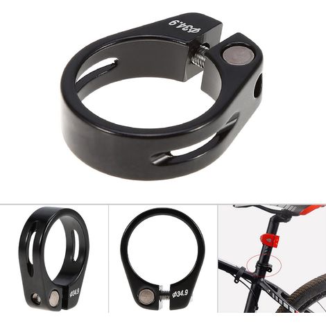 Collier de selle en alliage d'aluminium 34.9mm pour VTT, accessoire noir pour tige de selle (1/5)
