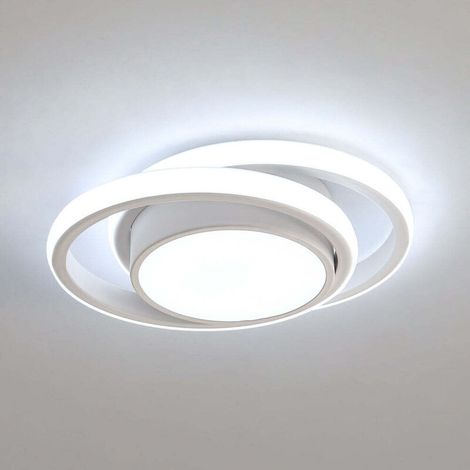 Plafonnier LED, Rond Lampe de Plafond 32W 2500lm, Moderne Luminaire Plafonnier pour Couloir Coucher Cuisine Salon, Blanc Froid 6000K, Longueur 34cm (1/5)