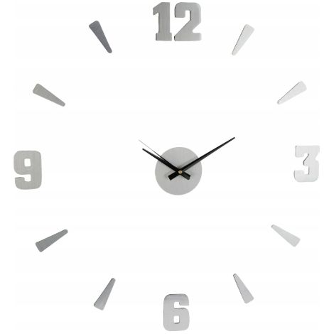 Orologio da parete argentato, 60 cm, stile loft moderno