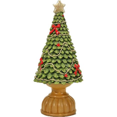Albero di natale verde in resina decorazioni addobbi natalizi idea regalo per or (1/4)