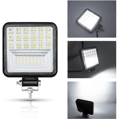 Barre lumineuse LED Nlpearl pour travail tout-terrain 4x4, compatible Jeep, camion, tracteur, bateau, SUV, quad, antibrouillard, 12 V/24 V, 1 pièce, blanche (1/5)