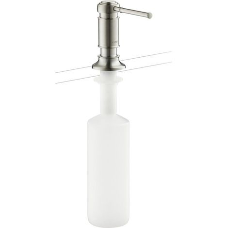 Distributeur de liquide vaisselle aspect acier inox