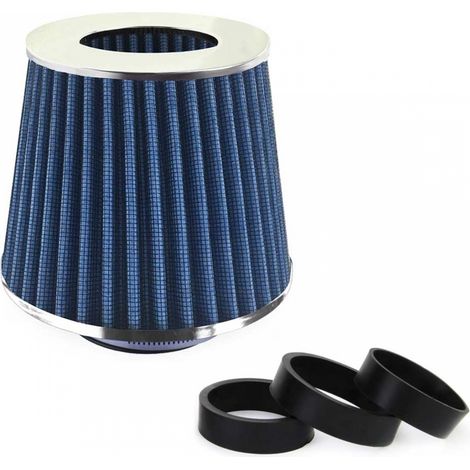 Universeller blauer konischer Luftfilter + 3 Adapter amio-02458 (1/2)