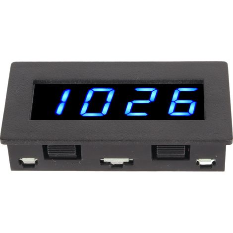 Compteur de fréquence numérique, compteur de vitesse, alimentation CC 8 à 15 V, pas de 14,2 mm (0,56 po), plage de vitesse de 5 à 9 999 tr/min, affichage numérique à 4 LED, tachymètre de fréquence, bl (1/5)