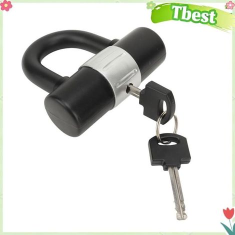Disque de verrouillage en U en alliage de Zinc, cadenas antivol Portable avec clés pour remorque de camion RV (1/4)