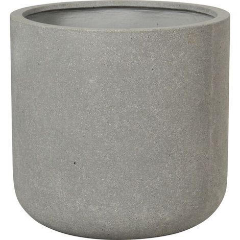 [NEUWERTIG] B-Ware Pflanzgefäß Bargemon Pflanzkübel grau frostbeständig für Garten Ø52cm x 50,5cm (1/2)