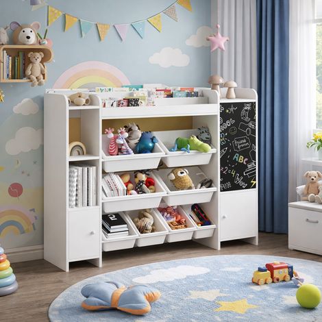 Bibliothèque pour enfants, étagère de salle de jeux, étagère de rangement pour jouets pour enfants de 3 à 8 ans, adaptée à la chambre à coucher, à la chambre d'enfants, à la salle de jeux (1/5)