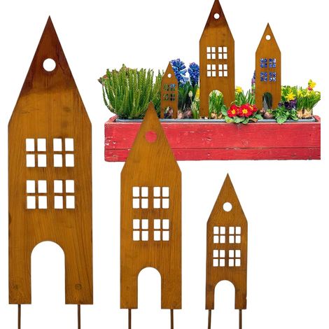 Gartenpfähle Metall Gartenstecker für Blumentöpfe rostfreie