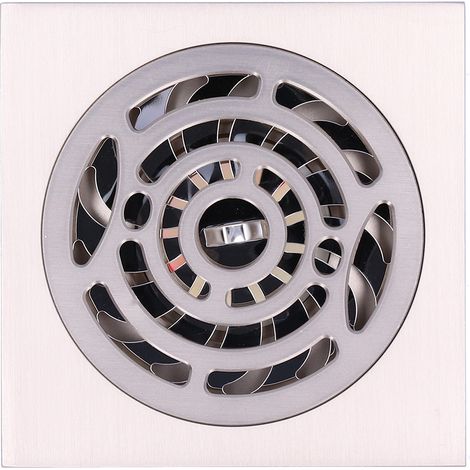 Bonde de douche en cuivre brossé, crépine de sol pour cuisine, salle de bain et balcon (1/5)