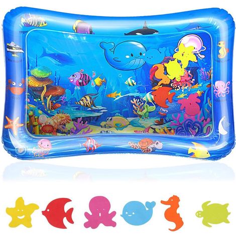 1 tapis d'eau gonflable, jeu sensoriel pour bébé, 60 x 50 cm, PVC haute densité 0,3 mm, usage intérieur/extérieur (1/5)