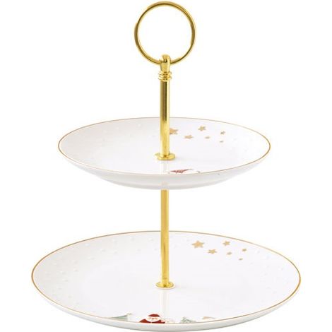 Assiette Gâteau Neige Porcelaine Fine, Thème Hivernal - Pozzi Milano Spa