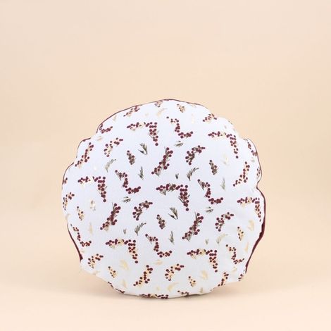 Coussin rond motifs fleuris 38cm