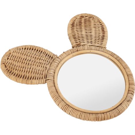 Miroir mural en rotin vénitien, décoration artistique pour chambre d'hôtel, miroir suspendu design pour chambre et entrée. (1/5)