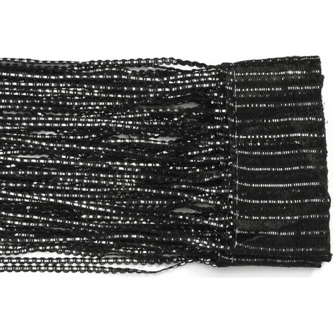 Rideaux à pompons 100 x 200 cm, cloisons à pompons pour portes, fenêtres, maison, décoration, événements, décoration (noir) (1/5)