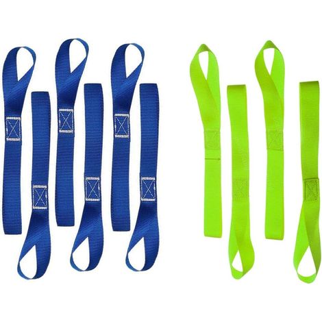 8 PCS 40cm25mm Sangle de Remorquage Vélo, Sangle Remorquage Velo, Sangle Moto Guidon, Anneau d'Arrimage Voiture, Convient pour Le Transport et la Fixation de Cargaisons de Voitures (1/5)