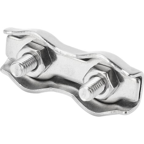 Stahlseil-Klemmdorn, 10er-Packung, doppelte M3-Klemme aus Edelstahl 304 für industrielle Mechanismen (1/5)