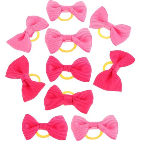 30 Pieces Nœuds pour Chiens avec Élastiques,Élastiques Nœud pour Chien Rose Papillon Accessoires de Toilettage pour Petits Chiens Chats Chiots (1/2)