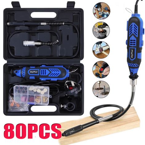 Outil multifonctionnel Outil de tournage Dremel Ponceuse 80pcs Accessoires