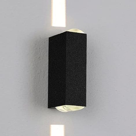 Murale De Façade Extérieure À LED Lumière De Porche Haut / Bas, Aluminium Moulé Sous Pression Et Verre Trempé - Idéal Pour Les Luminaires Muraux De Couloir De Patio De Porche D'extérieur - Pa (1/5)