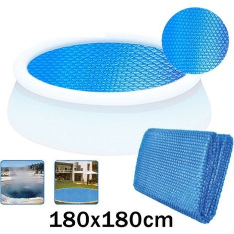 Bâche à bulles ronde pour piscine 180 cm - Bleu (1/5)