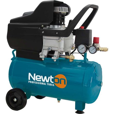 NEWTON Compressore ad aria lubrificato 24 litri, 2 hp, carrellato