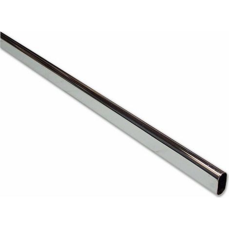 TUBO ARMADIO OVALE Ø 30X15 CROMATO (asta mt 3)