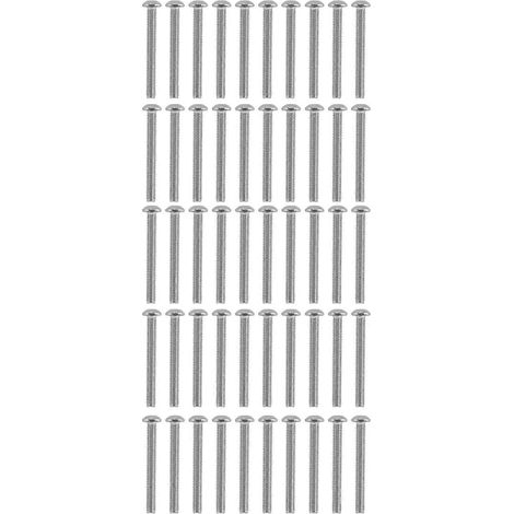 50 Stück Innensechskantschrauben mit Knopfkopf, verzinkter Stahl, M4, für elektronische Geräte und Elektronik 2802-