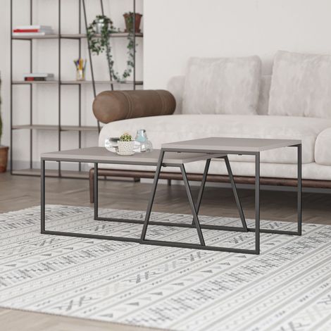 Decortie Pal Moderner Couchtisch Mokka Grau Mehrzweck H 38cm