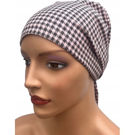Aga Damen-Kopftuch, Hahnentrittmuster, Baumwollturban, Einheitsgröße (1/5)