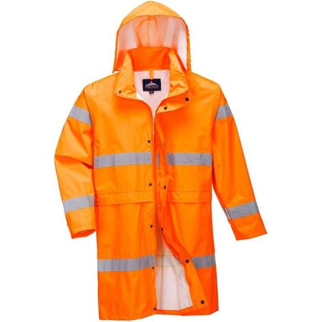 Manteau De Pluie Hivis 100cm Couleur : Orange Taille Xxl - Portwest