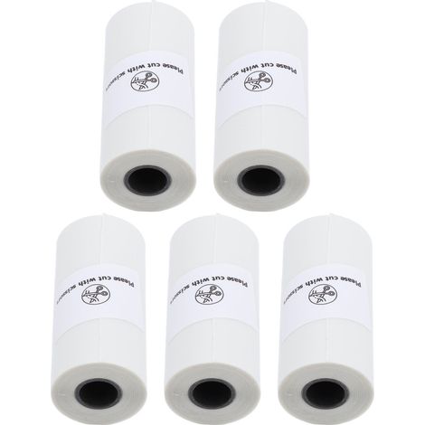 Rouleaux de papier thermique transparent adhésif et imperméable (5 rouleaux) pour photos, notes et mémos (1/5)